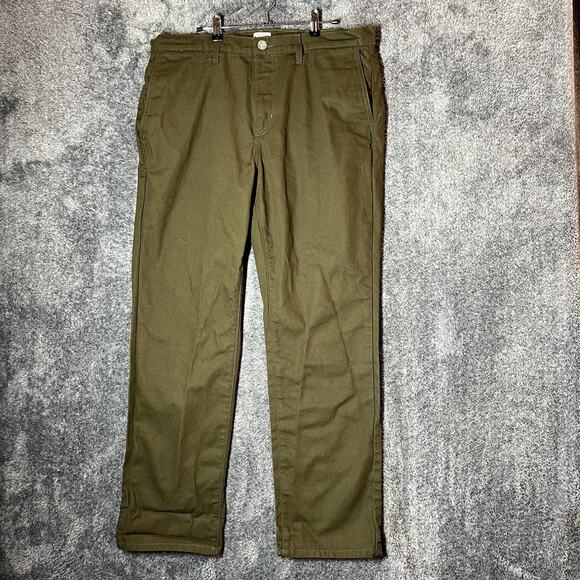 Rustic Dime Canvas Workwear Chino Pants Mens 36 Olive Green Made in USA RD222 - Picture 1 of 11